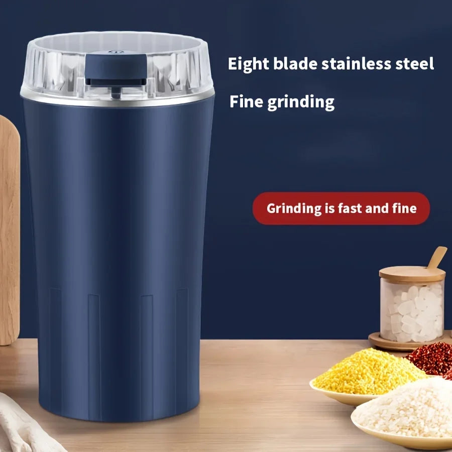 Electric Coffee Bean Grinder Multifunctional with One-Press Control Food Processor Blender for Espresso Nuts Grains Easy Clean