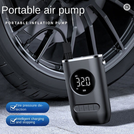 New Car Portable Inflator Pump Mini Bicycle Electric Tire Handheld Wireless Charging Super Car Inflator Pump